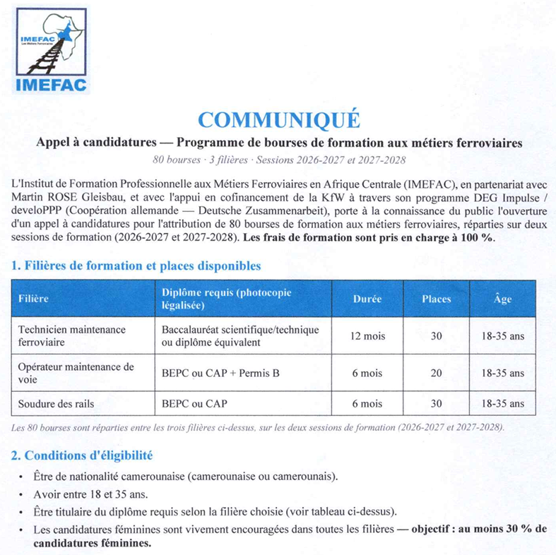 Concours CAMRAIL 1